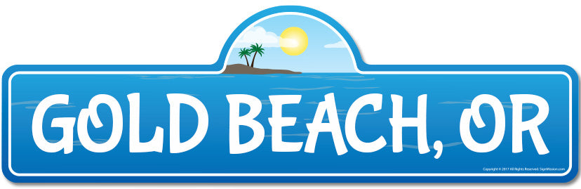 Gold, OR Oregon Beach Street Sign