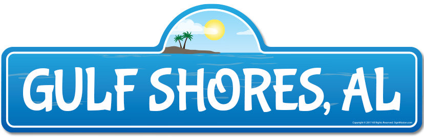 Gulf Shores, AL Alabama Beach Street Sign