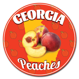 Farmer's Market Georgia Peaches Circle
