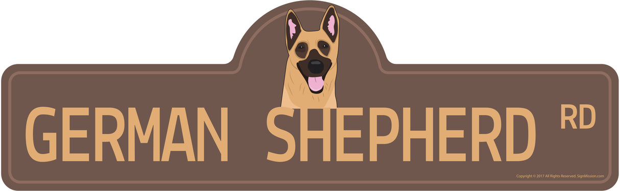 German Shepherd Street Sign
