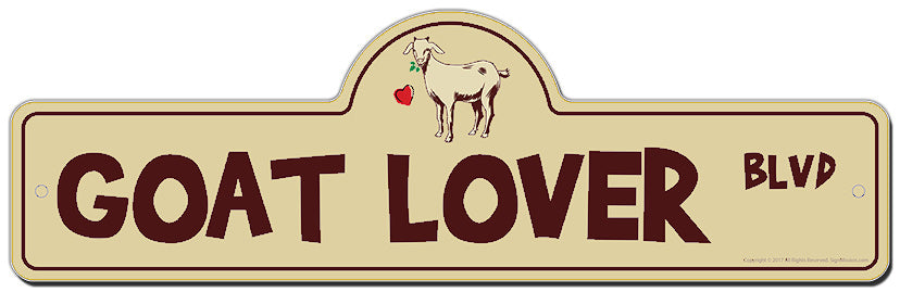 Goat Lover Street Sign