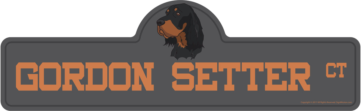 Gordon Setter Street Sign