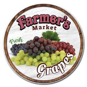 Farmer's Market Grapes Circle