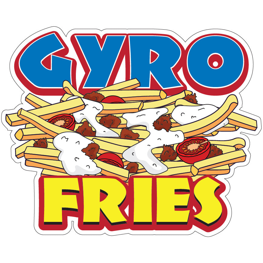 Gyro Fries Die-Cut Decal