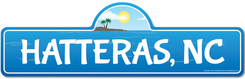 Hatteras, NC North Carolina Beach Street Sign