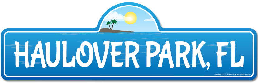 Haulover Park, FL Florida Beach Street Sign