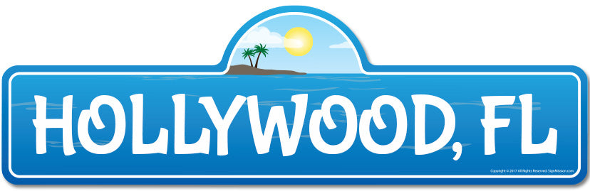 Hollywood, FL Florida Beach Street Sign
