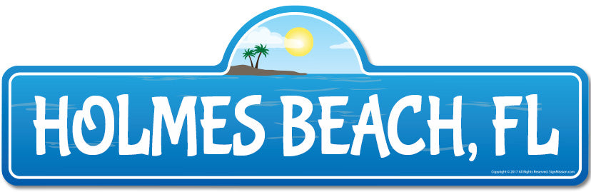 Holmes, FL Florida Beach Street Sign