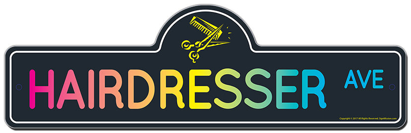 Hairdresser Street Sign