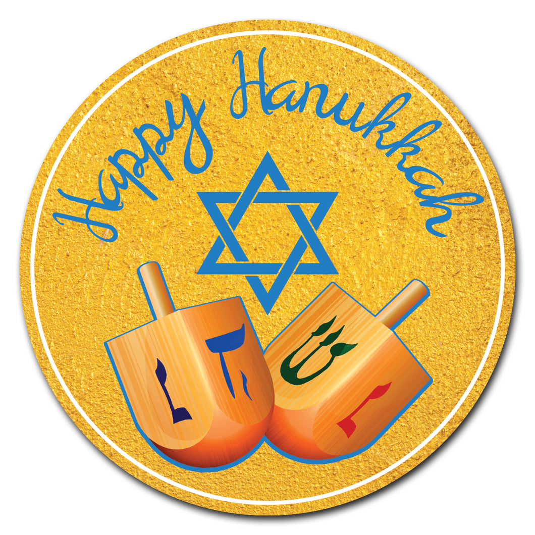 Happy Hanukkah 2 Circle