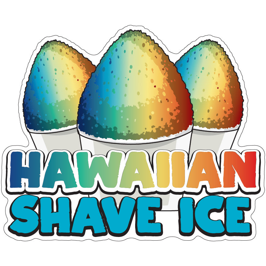 Hawaiian Shave Ice Die-Cut Decal