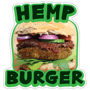 Hemp Burger Die-Cut Decal