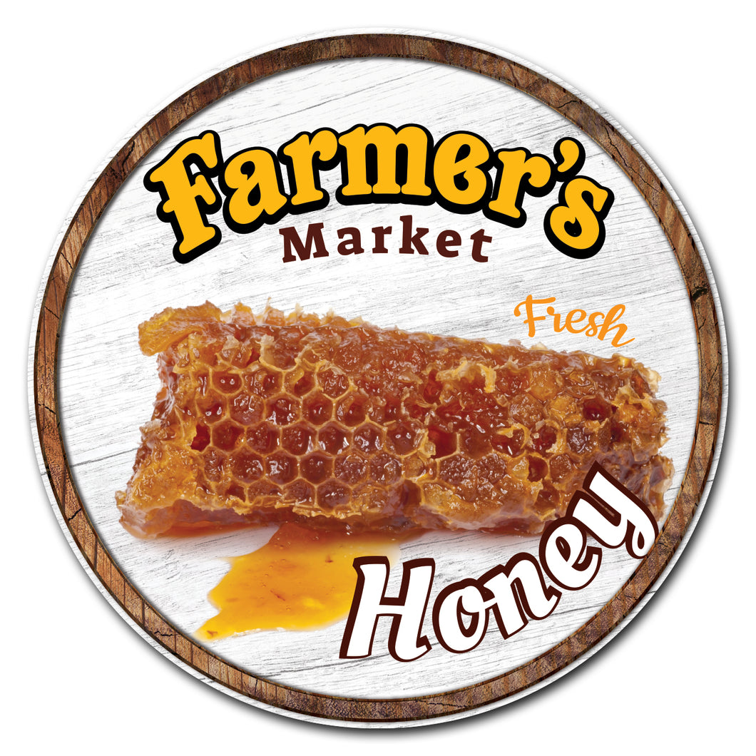 Farmer's Market Honey For Sale Circle
