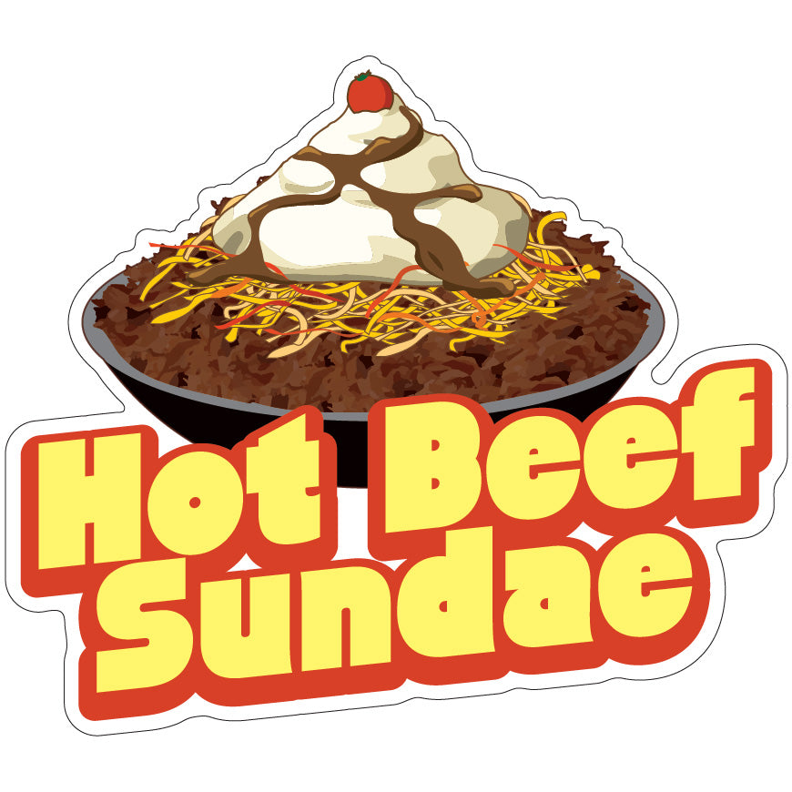 Hot Beef Sundae Die-Cut Decal