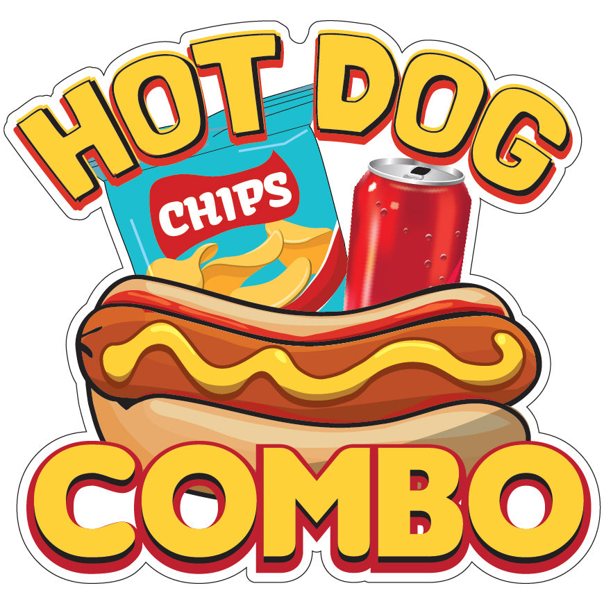 Hot Dog Combo Die-Cut Decal