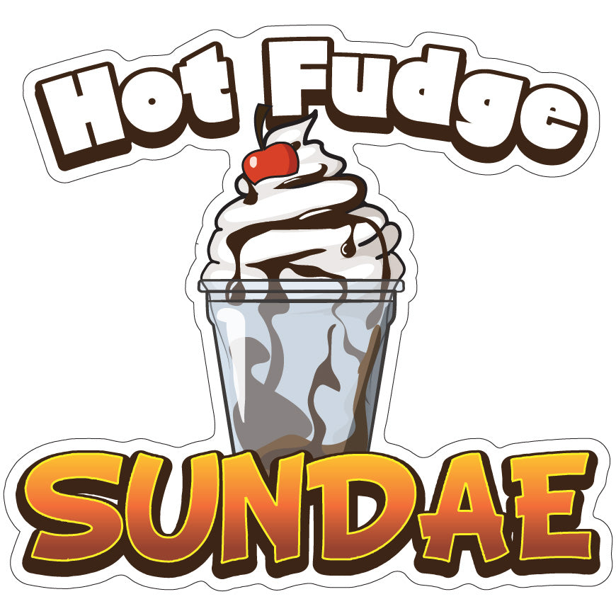 Hot Fudge Sundae Die-Cut Decal