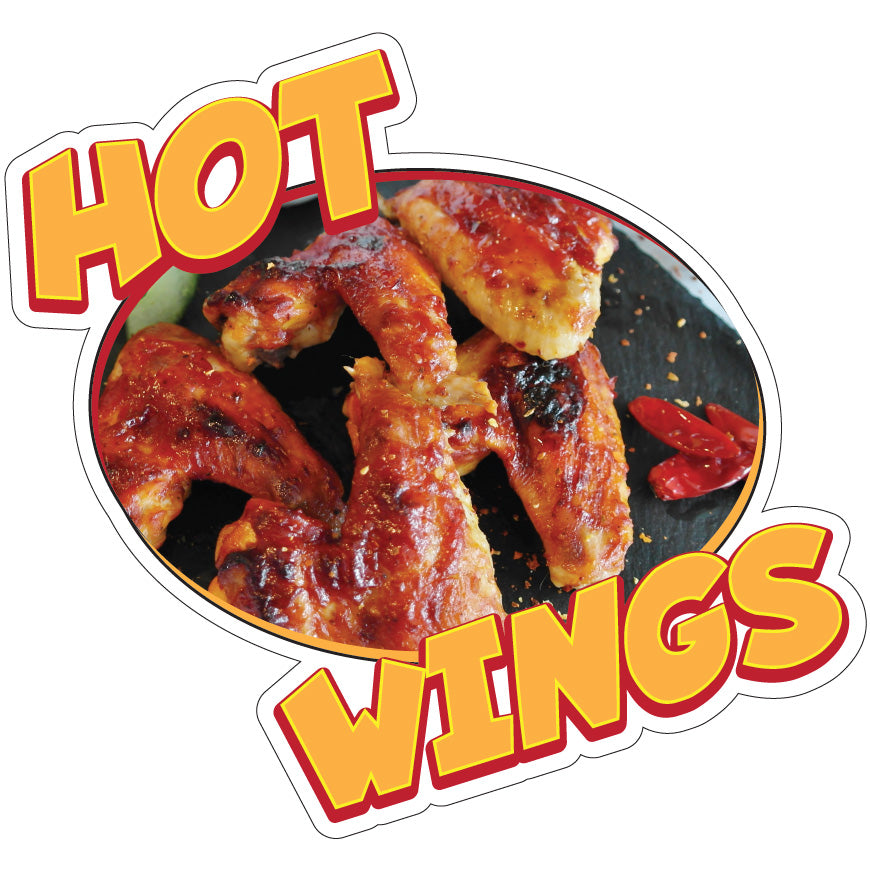 Hot Wings Die-Cut Decal