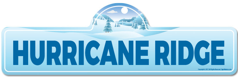 Hurricane Ridge Street Sign