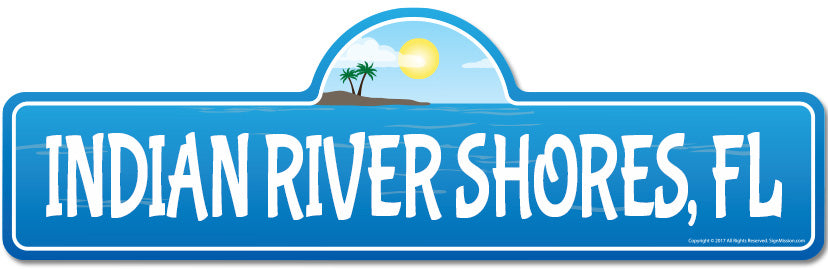 Indian River Shores, FL Florida Beach Street Sign