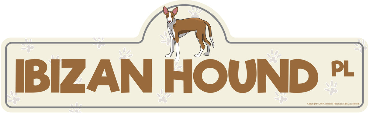 Ibizan Hound Street Sign