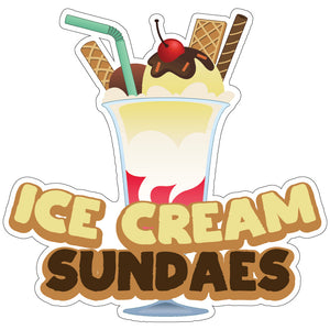 Ice Cream Sundaes Die-Cut Decal