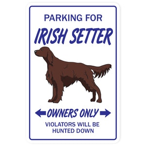 IRISH SETTER Novelty Sign
