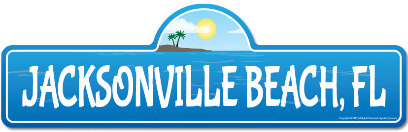 Jacksonville, FL Florida Beach Street Sign