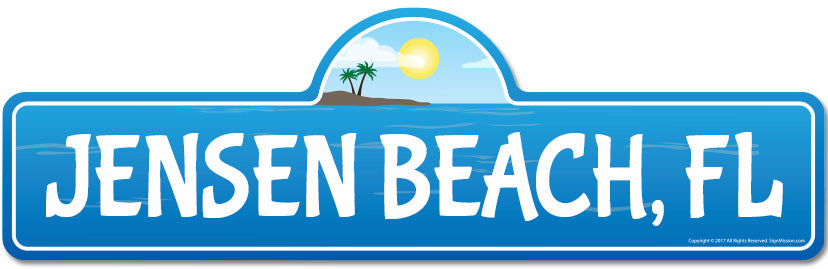 Jensen, FL Florida Beach Street Sign
