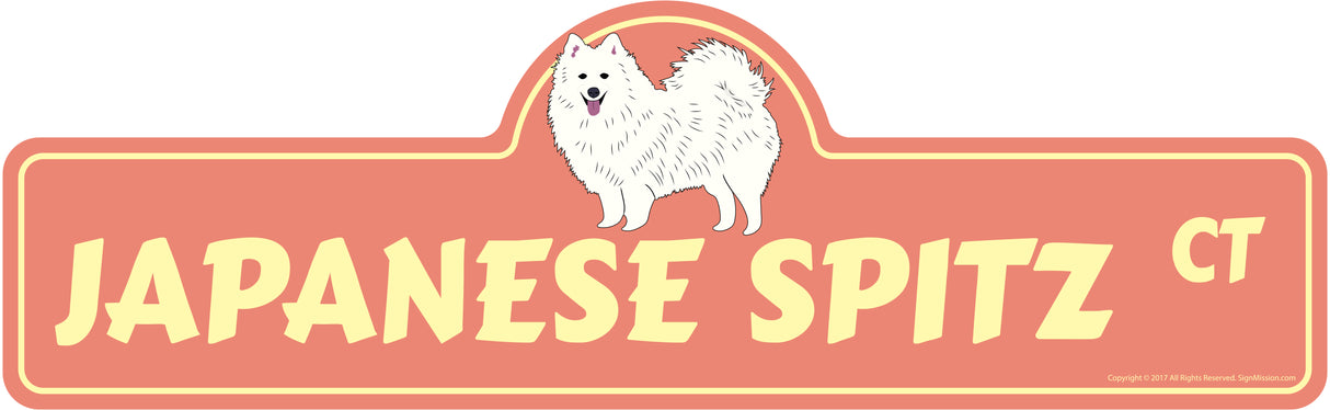 Japanese Spitz Street Sign