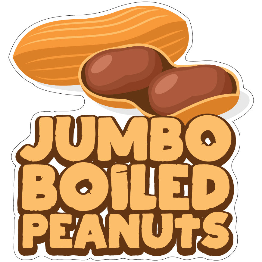 Jumbo Boiled Peanuts Die-Cut Decal