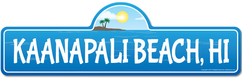 Kaanapali, HI Hawaii Beach Street Sign