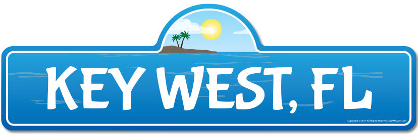 Key West, FL Florida Beach Street Sign