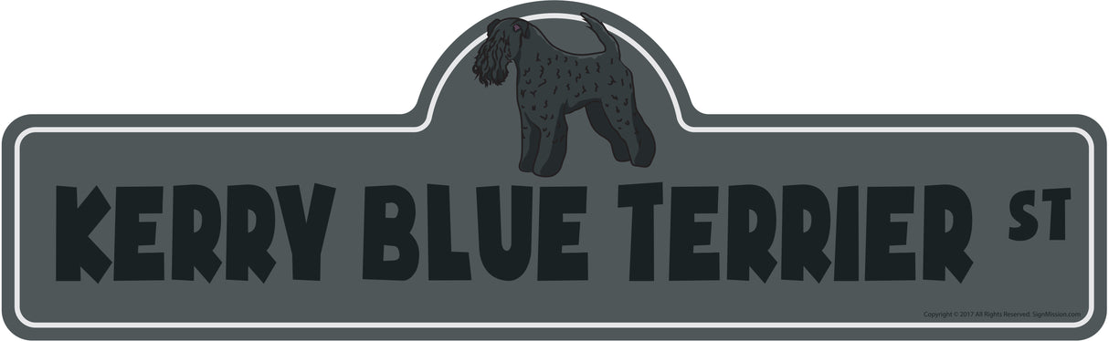 Kerry Blue Terrier Street Sign
