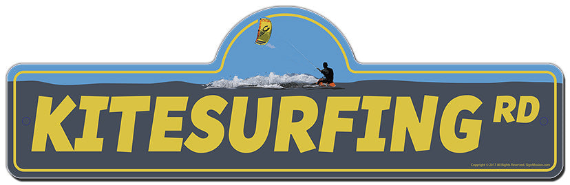 Kitesurfing Street Sign