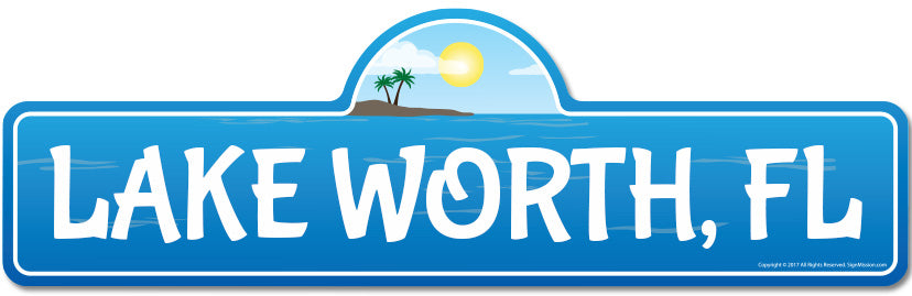 Lake Worth, FL Florida Beach Street Sign