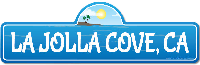 La Jolla Cove, CA California Beach Street Sign
