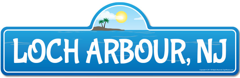 Loch Arbour, NJ New Jersey Beach Street Sign