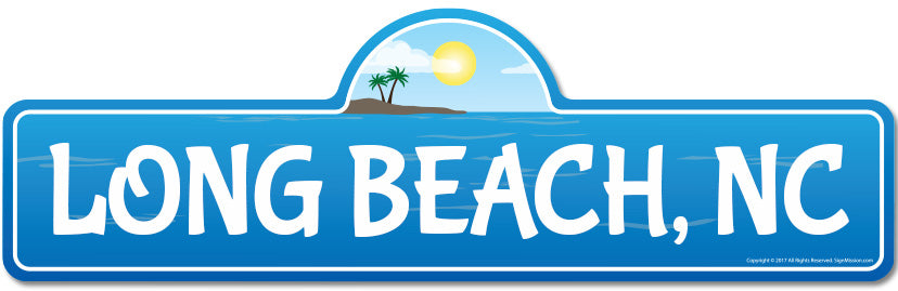 Long, NC North Carolina Beach Street Sign