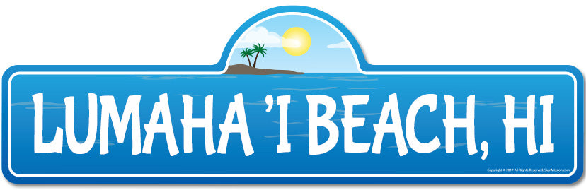 Lumaha'i, HI Hawaii Beach Street Sign