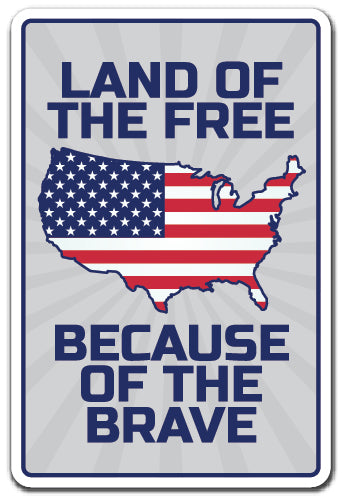 Land Of The Free Vinyl Decal Sticker