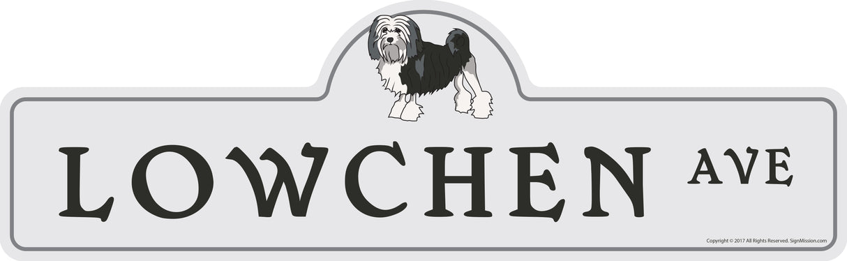 Lowchen Street Sign