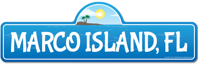 Marco Island, FL Florida Beach Street Sign
