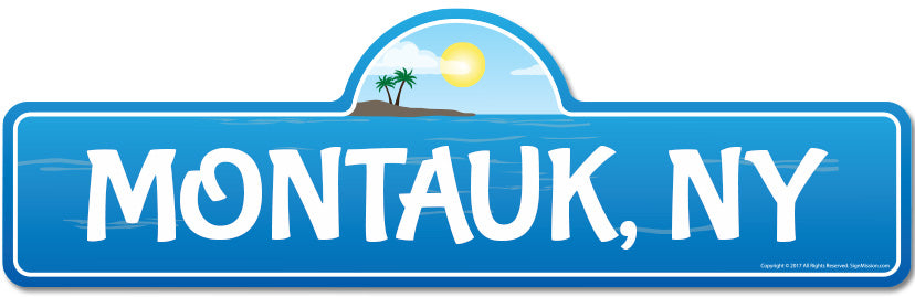 Montauk, NY New York Beach Street Sign