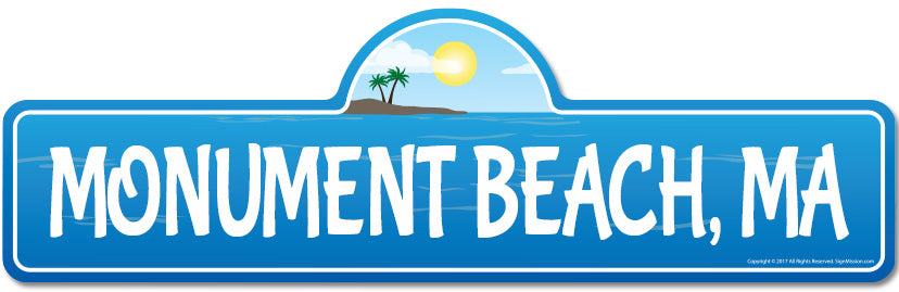 Monument, MA Massachusetts Beach Street Sign