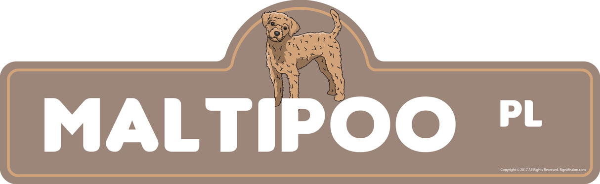 Maltipoo Street Sign
