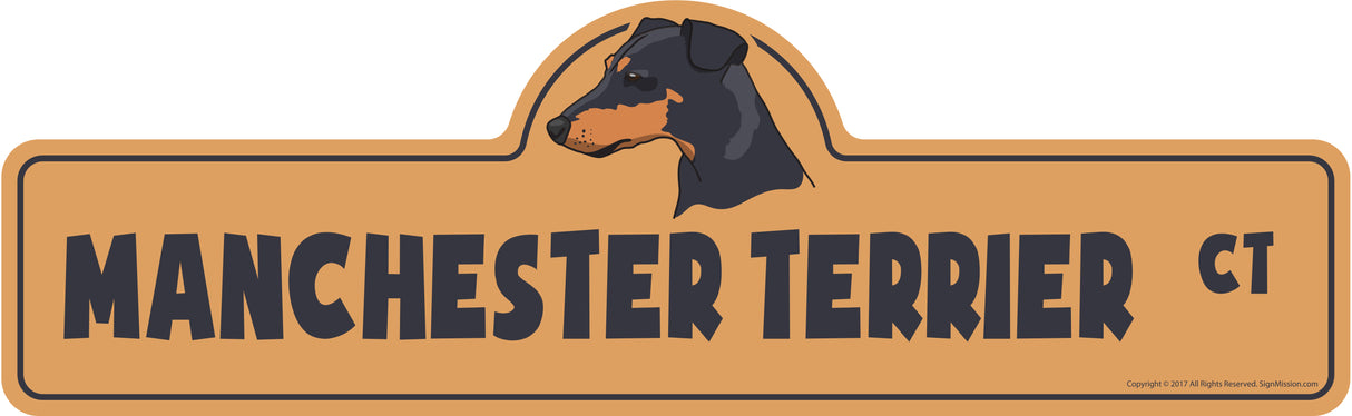 Manchester Terrier Street Sign