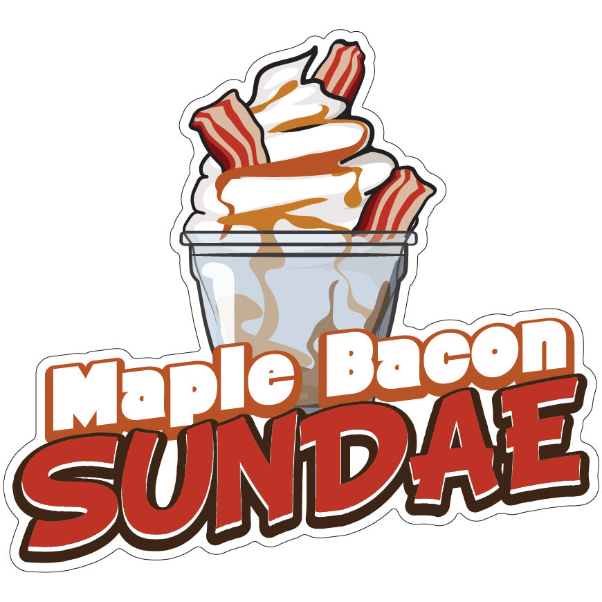Maple Bacon Sundae Die-Cut Decal