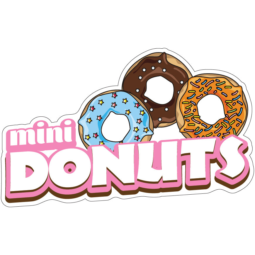 Mini Donuts Die-Cut Decal