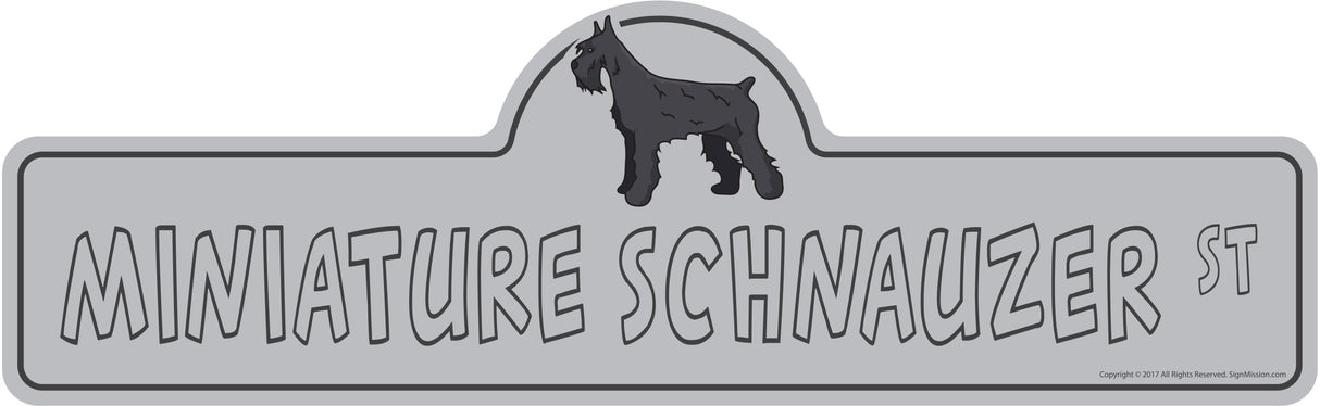 Miniature Schnauzer Street Sign
