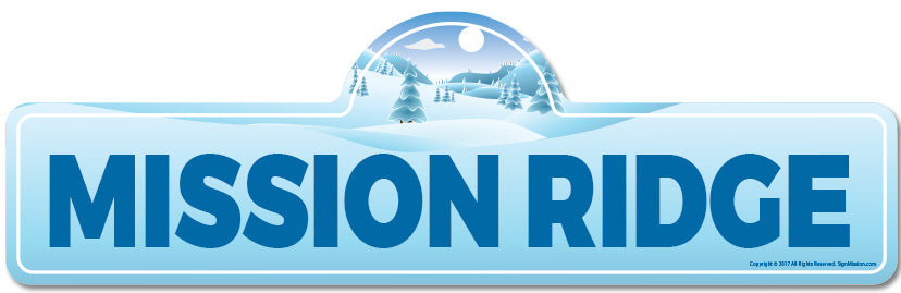 Mission Ridge Street Sign Plastic Decal Funny Gift – SignMission
